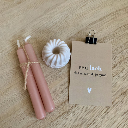 Cadeauzakje Kandelaar- Een Lach