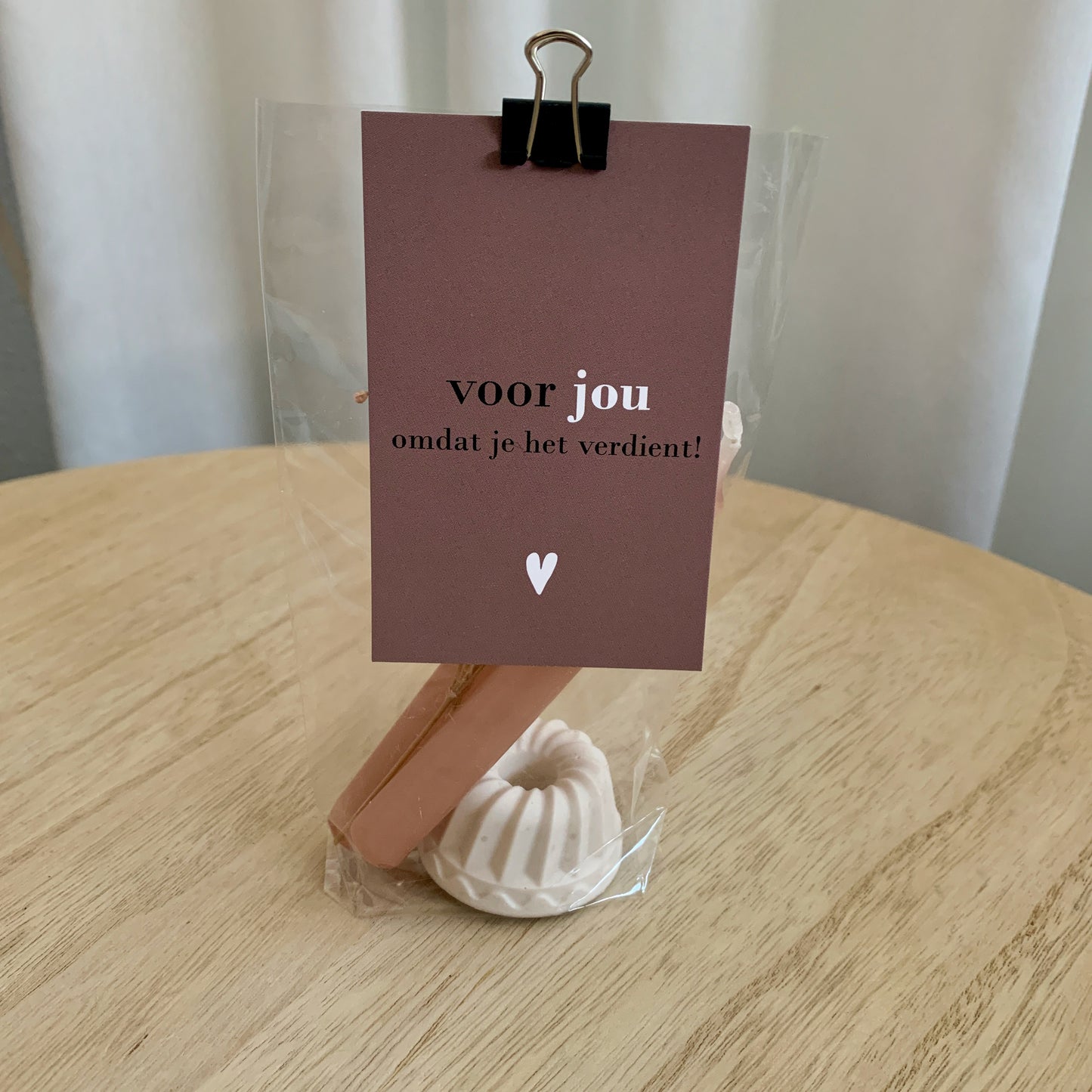 Cadeauzakje Kandelaar- Voor Jou