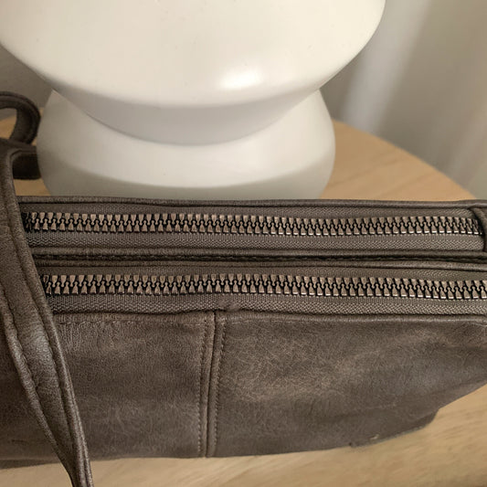 Schoudertasje/crossbody 'New Castel' Antraciet inclusief twee schouderbanden
