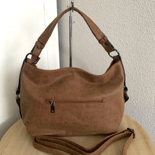 Schoudertas Bruin inclusief twee schouderbanden.