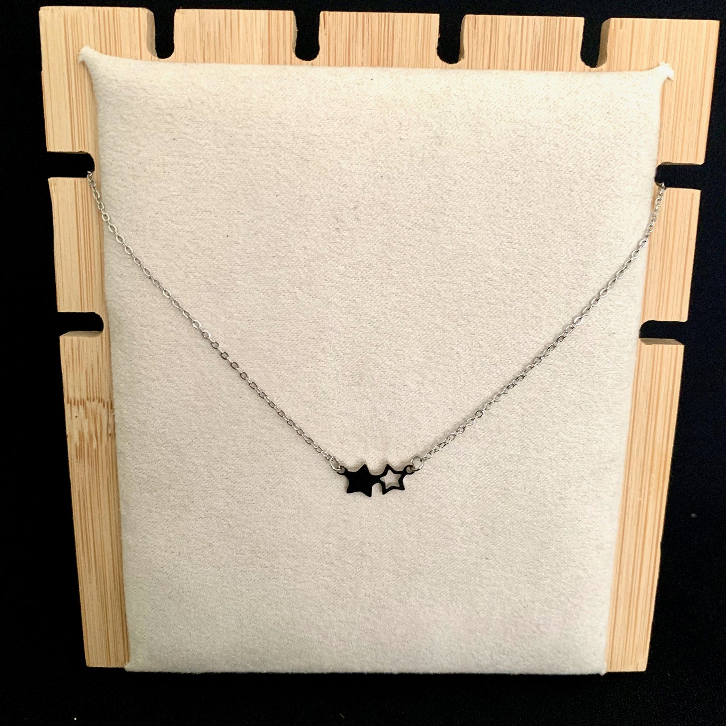 Kettinkje dubbel sterretje Zilver