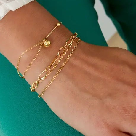Armband bolletjes Goud