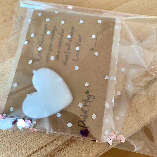 Kaart met Wit hartje incl.kaarthouder