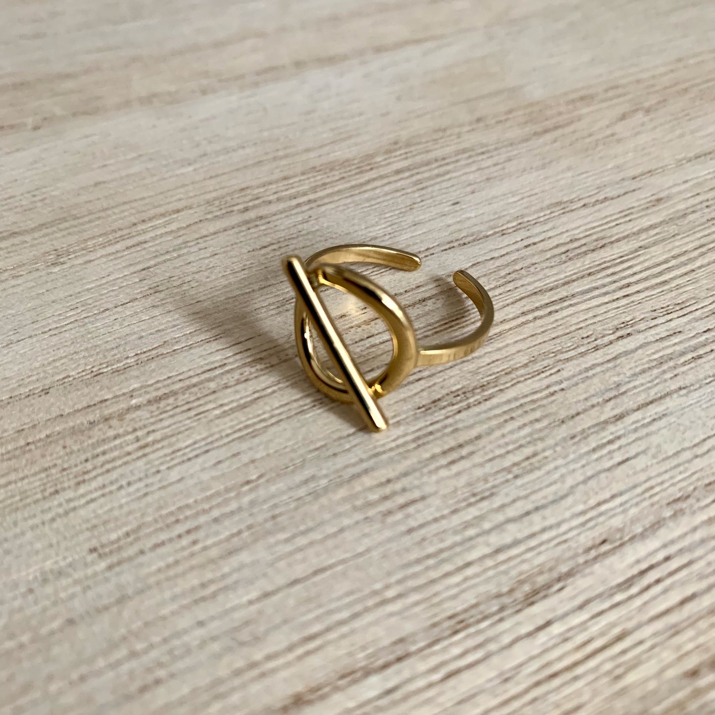 Ring Open Rondje- Goud- One Size