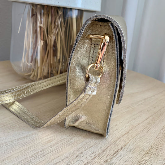 Lederen tas stijlvol Goud