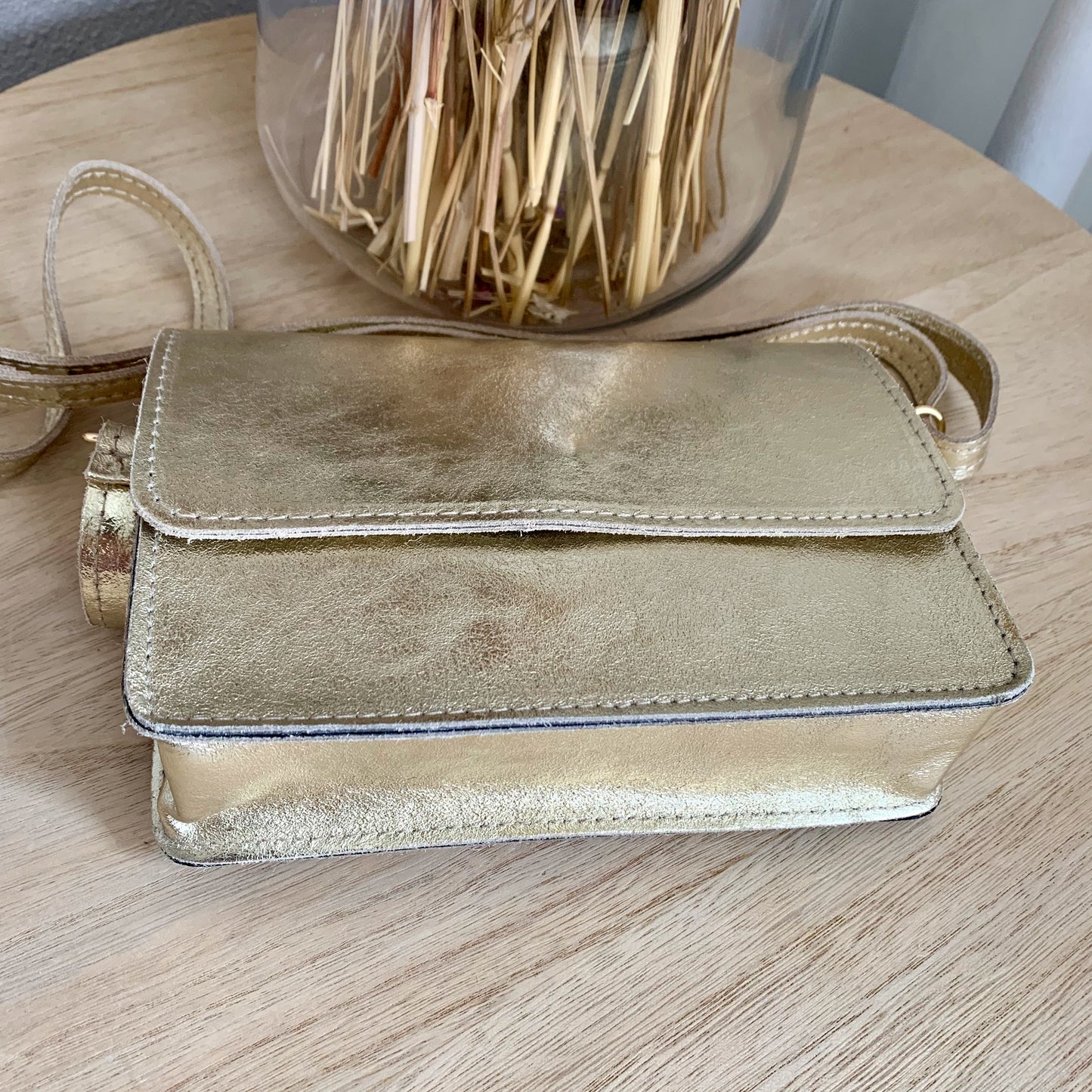 Lederen tas stijlvol Goud