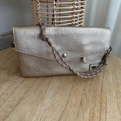Schoudertasje/crossbody 'Stanfield' inclusief drie banden Champagne