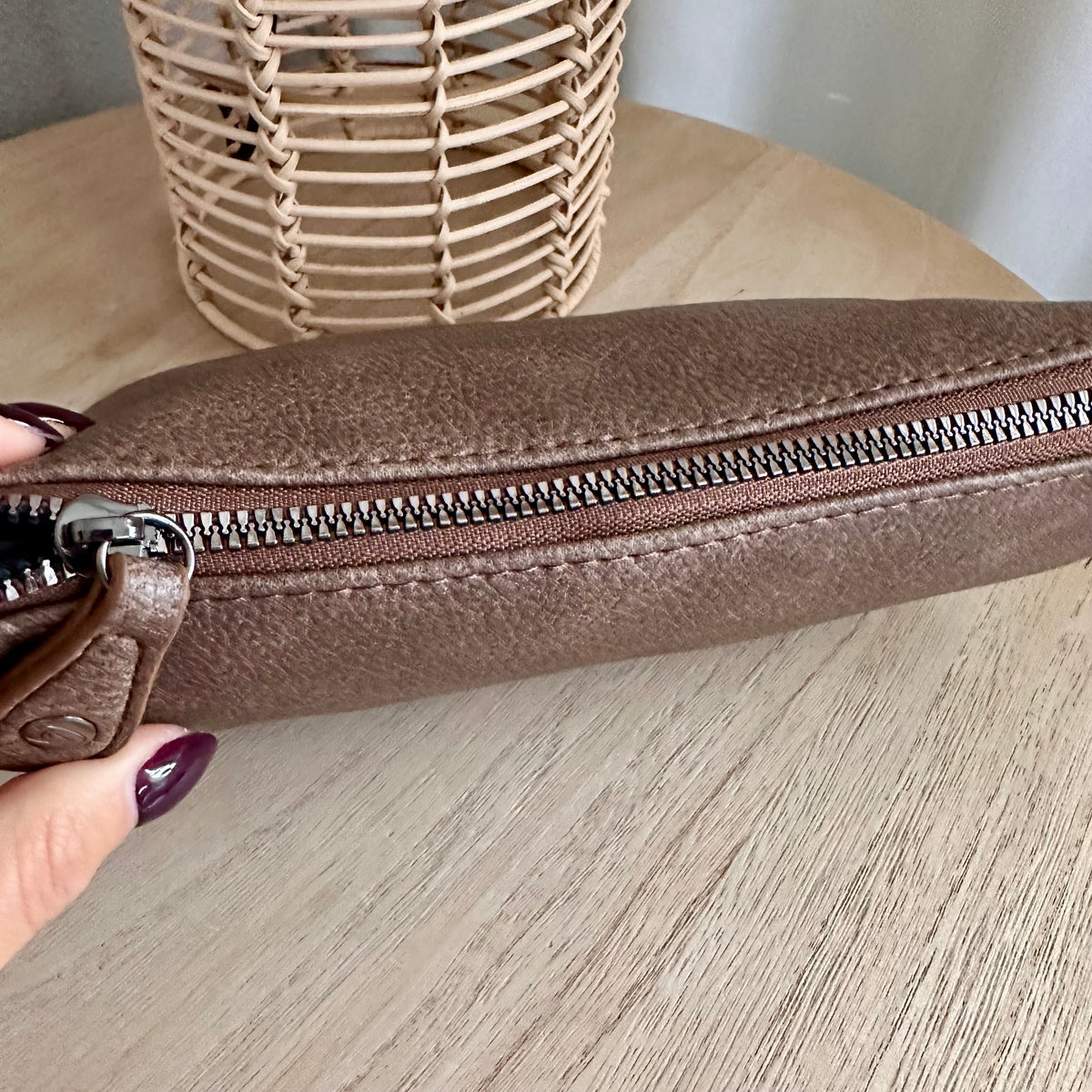 Schoudertasje/crossbody 'New York' inclusief drie banden Dark Camel