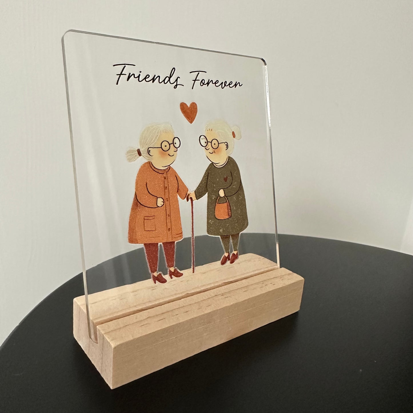 Cadeautje ‘Forever friends’ inclusief houten blokje