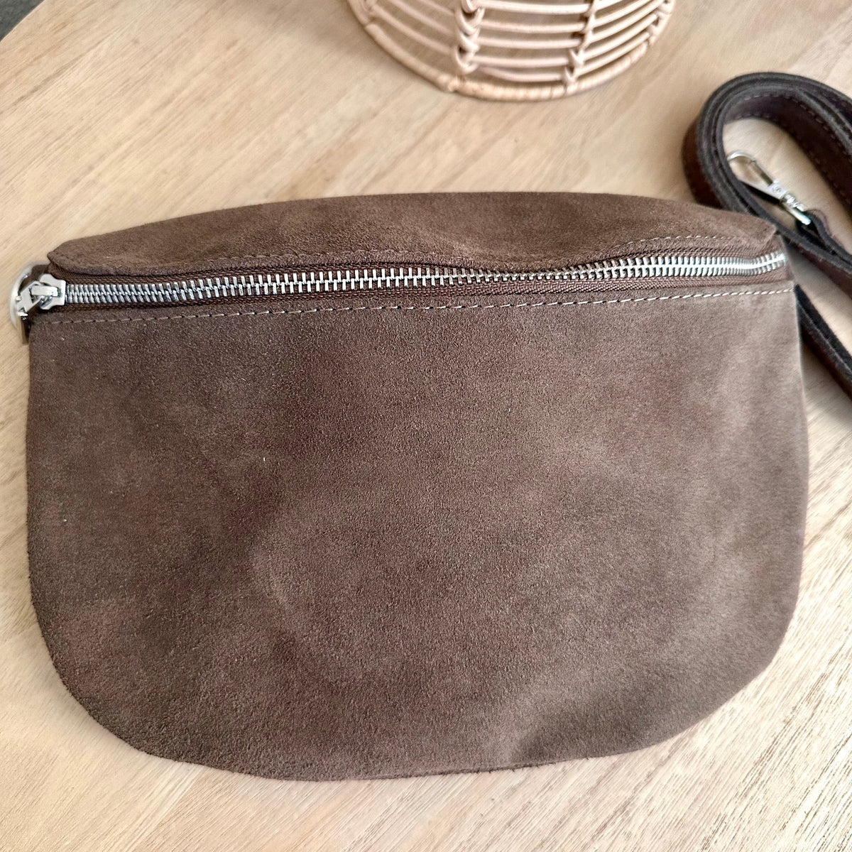 Crossbody tasTaupe suède