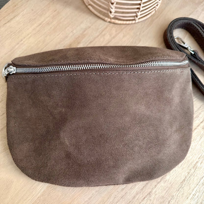 Crossbody tasTaupe suède