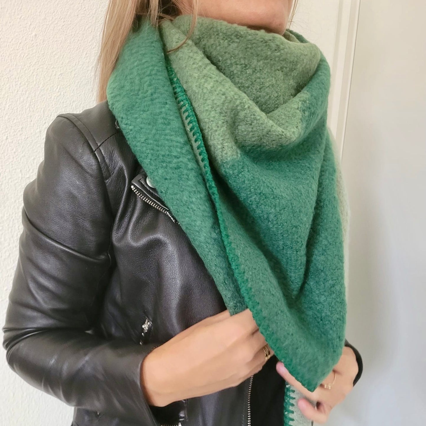 Sjaal Amber trio van groen kleuren