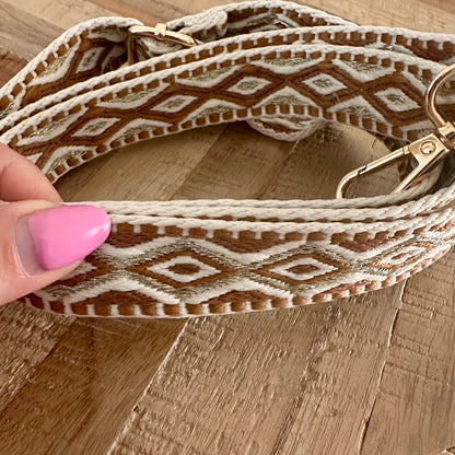 Telefoonband/Tasband Camel/Beige Ruit
