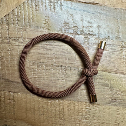 Haarelastiek Armband Koffiebruin