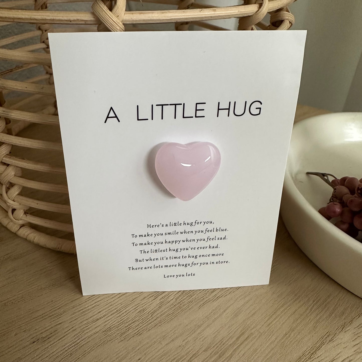Pocket Gift A little Hug Rose Quartz