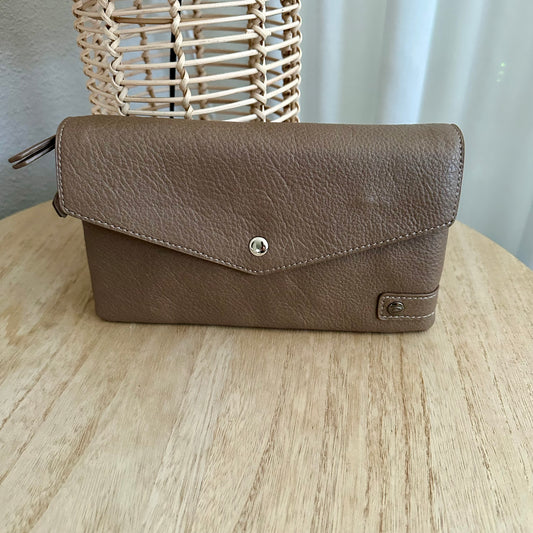 Schoudertasje/crossbody 'Stanfield' inclusief drie banden Donker Taupe