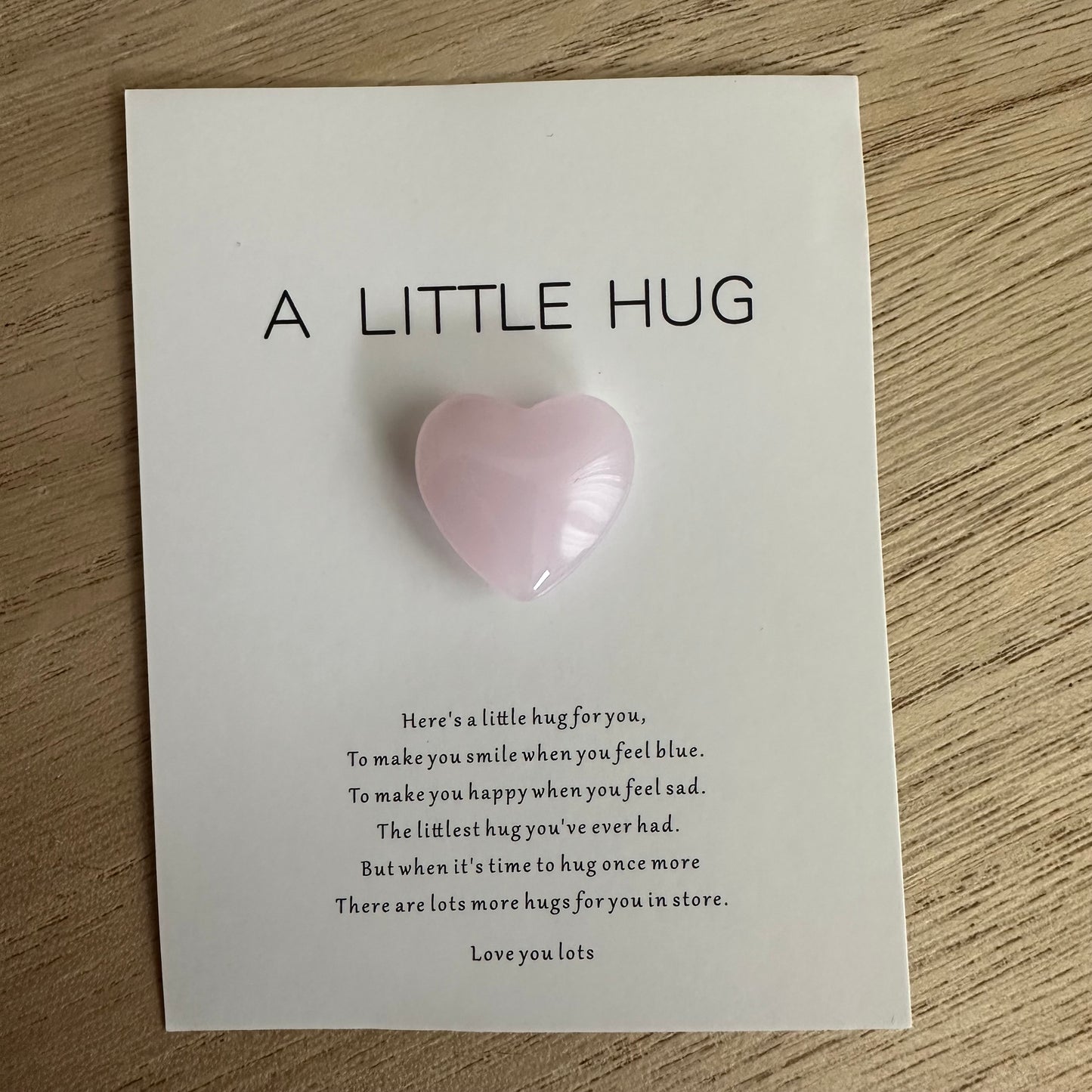 Pocket Gift A little Hug Rose Quartz