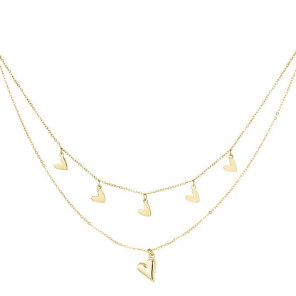 Dubbele hart ketting