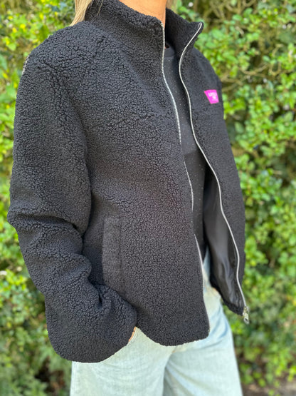 Teddy Jacket Zwart patch