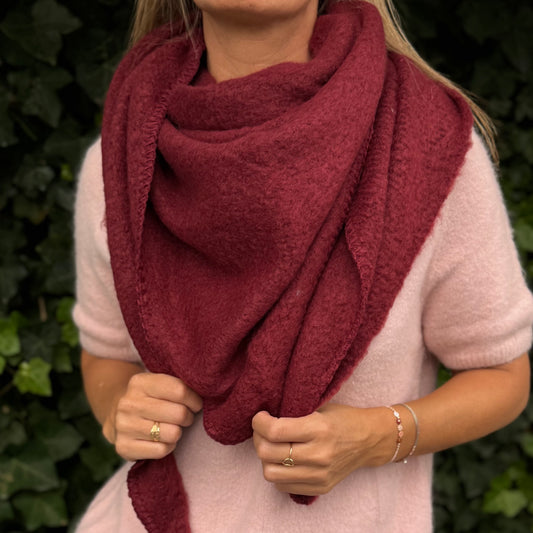 Cosy Sjaal Burgundy/bordeaux