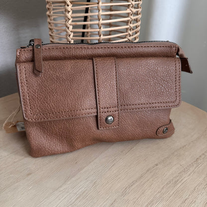 Crossbody/ schoudertas ‘Naarden’ Camel incl twee schouderbanden