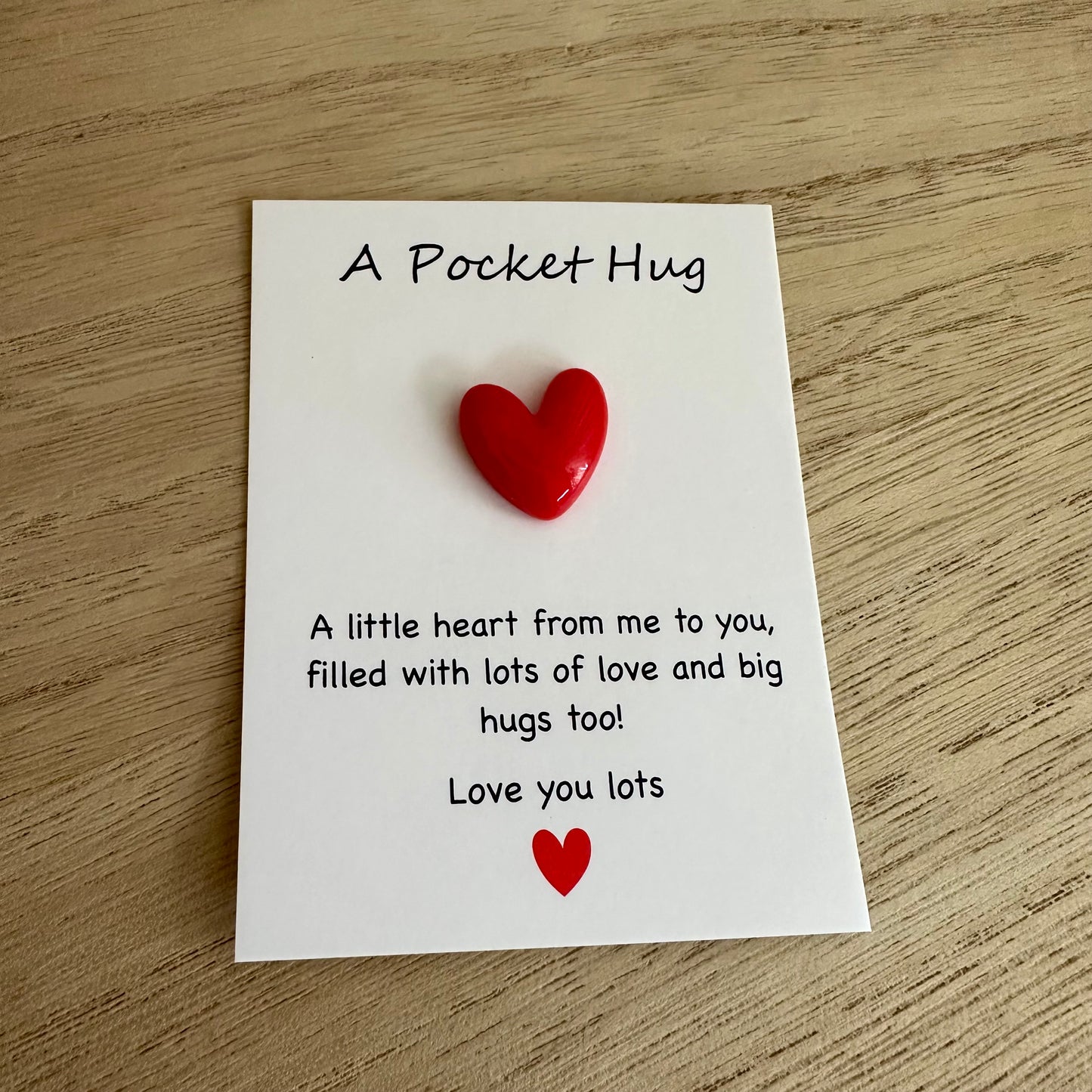 Pocket gift hartje Rood