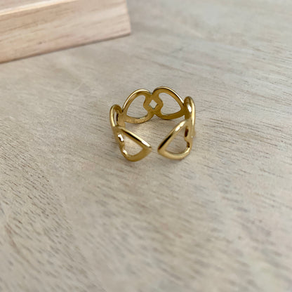 Ring hartjes breed