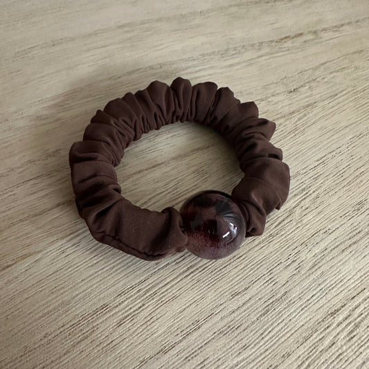 Scrunchie Bruin Steen rond