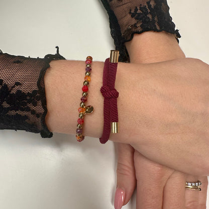 Armbandje Bordeaux elastisch