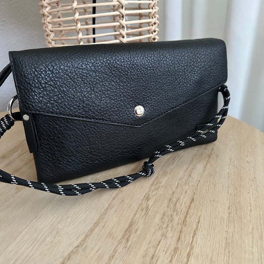 Schoudertasje/crossbody 'Stanfield' inclusief drie banden Zwart