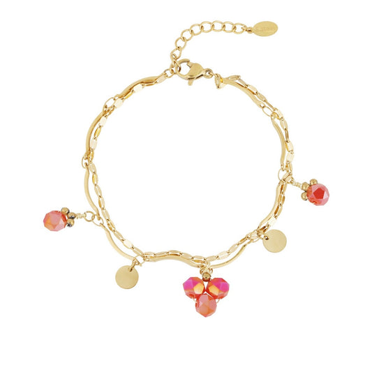 Rode bedeltjes armband