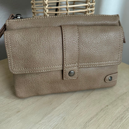 Crossbody/ schoudertas ‘Naarden’ Taupe incl. twee schouderbanden