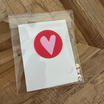 Pocket gift hartje Rood