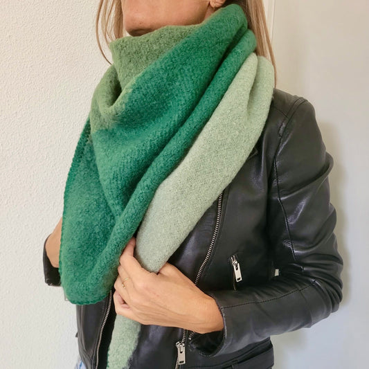 Sjaal Amber trio van groen kleuren