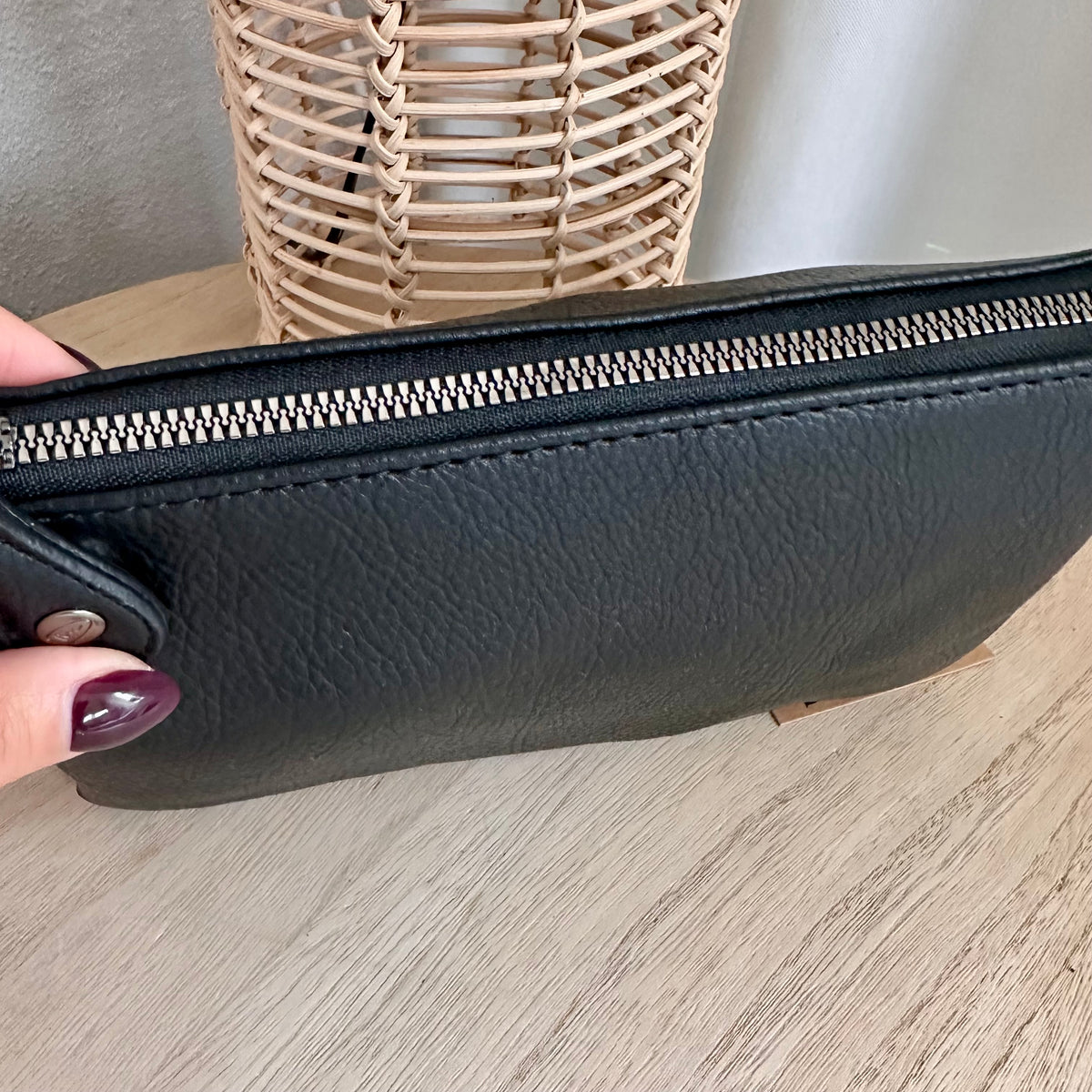 Schoudertasje/crossbody 'New York' inclusief drie banden Zwart
