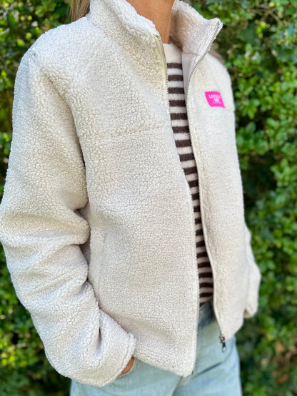 Teddy Jacket Ecru patch
