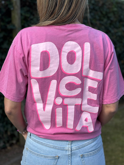 T-shirt Roze Dolce Vita