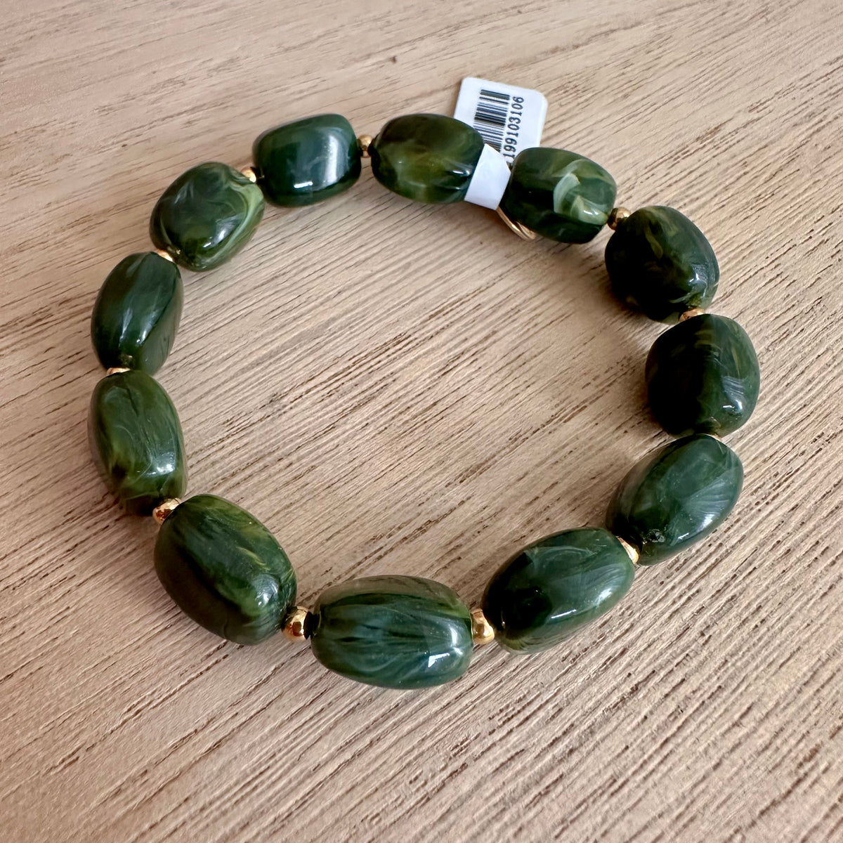 Kralenarmband Blokjes Groen