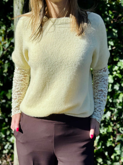 Alpaca trui Lisa Zachtgeel