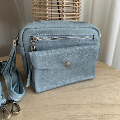 Italiaans Leder portemonnee Large blauw