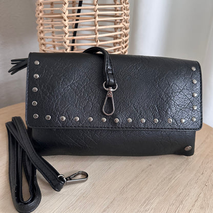 Crossbody/ schoudertas ‘San Martin’ Zwart incl twee schouderbanden