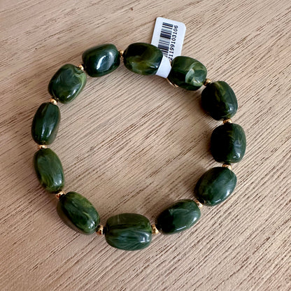 Kralenarmband Blokjes Groen