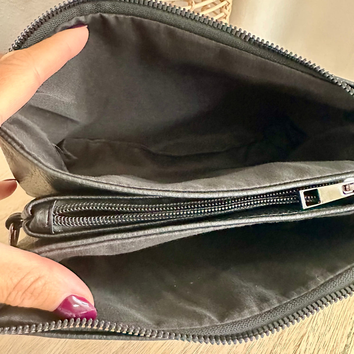 Schoudertasje/crossbody 'New York' inclusief drie banden Zwart