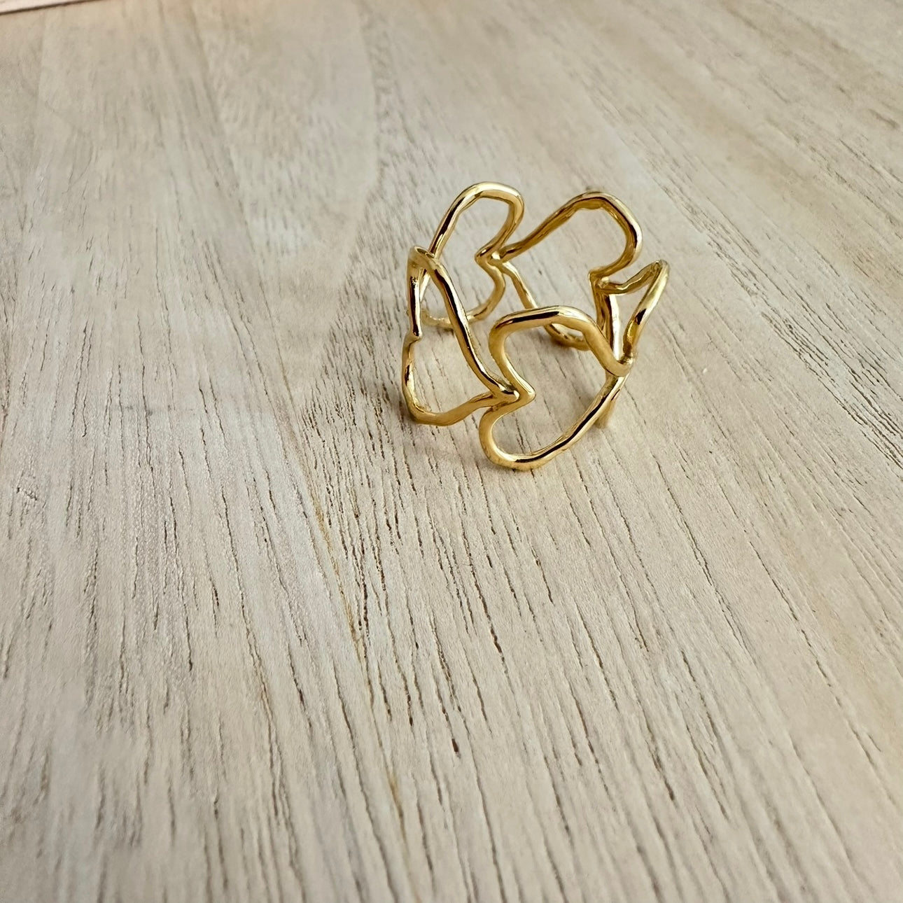 Stijlvolle Ring open hartjes