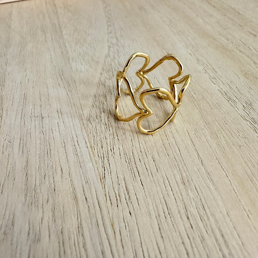 Stijlvolle Ring open hartjes