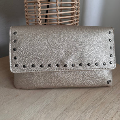 Crossbody/ schoudertas ‘San Martin’ Champagne incl twee schouderbanden