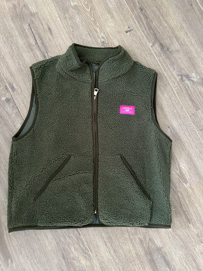 Teddy gilet Groen patch