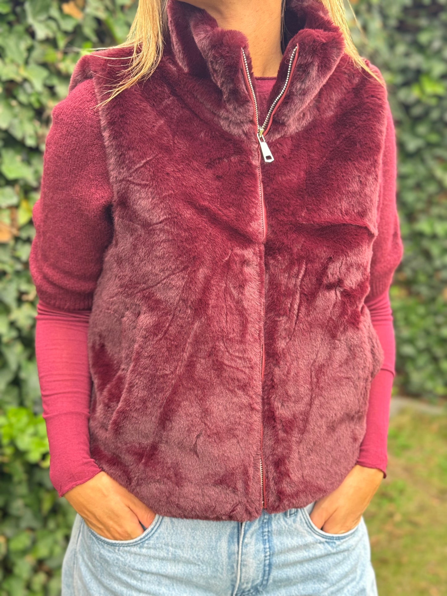 Alpaca trui Lisa Burgundy/Bordeaux