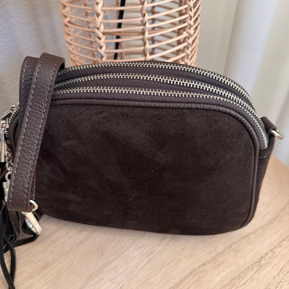 Suède drie rits tas Chocobruin