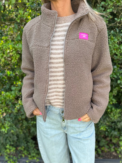 Teddy Jacket Taupe patch